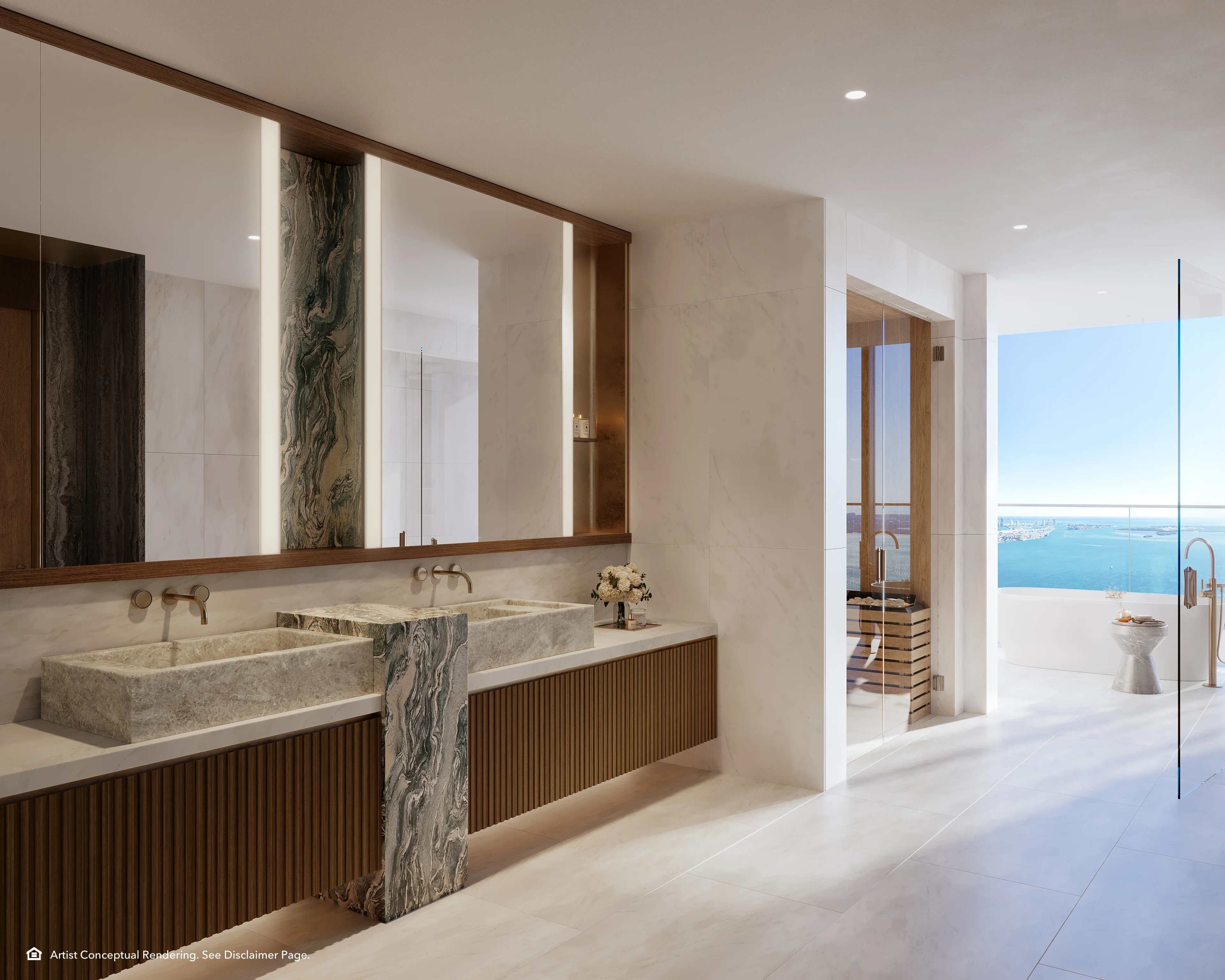 The Residences at Mandarin Oriental, Miami — mandarin oriental miami bathroom sauna